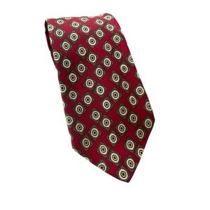 Polo by Ralph Lauren Red and Gold Geometric Tie